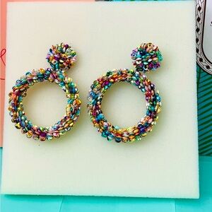 Stella&Dot colorful sequin earrings.multicolored .